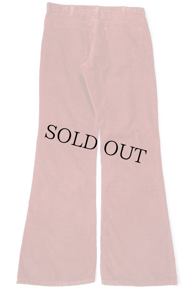 画像3: 70s JCPenney PLAIN POCKETS フレア コーデュロイパンツ 赤茶 W34 (3)