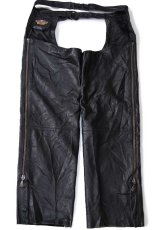 画像2: HARLEY-DAVIDSON ハーレー ダビッドソン レザーチャップス 黒 (2)