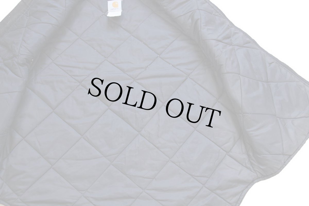 画像5: 00s USA製 carharttカーハート キルティングライナー ダックベスト 黒 フェード XL (5)