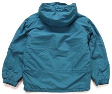 画像2: 90s patagoniaパタゴニア Guide Parka ガイドパーカー フード付き 中綿入り ナイロンジャケット 青緑 KIDS'12 (2)