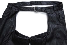 画像3: HARLEY-DAVIDSON ハーレー ダビッドソン レザーチャップス 黒 (3)