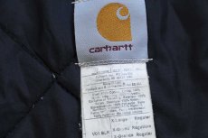 画像4: 00s USA製 carharttカーハート キルティングライナー ダックベスト 黒 フェード XL (4)