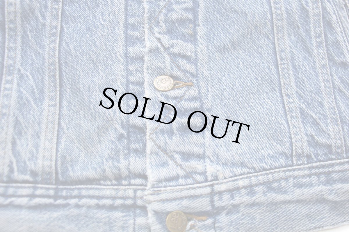 画像8: 90s Leeリー THE MOVIE CHANNEL 刺繍 デニムジャケット 4ポケット 44L (8)