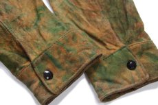 画像8: 80s USA製 Deer Wear ハンドペイント レースアップ プルオーバー ディアスキン スエード レザーシャツジャケット 茶 42 (8)