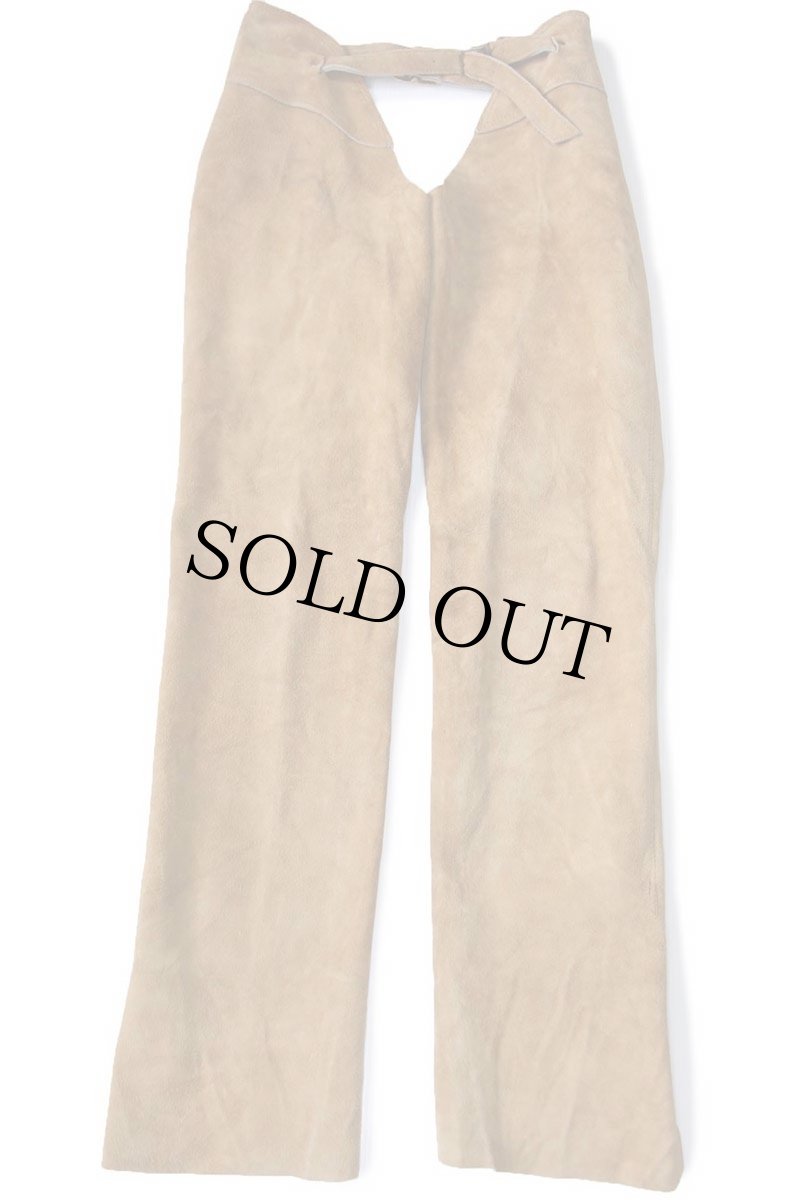 画像2: 60s UNKNOWN スエード レザーチャップス 茶 (2)