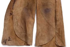 画像6: 60s UNKNOWN スエード レザーチャップス 茶 (6)