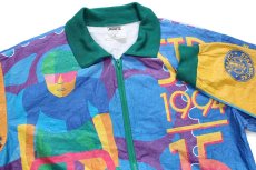 画像3: 90s STP 1994 Bicycle アート 全面プリント STARBUCKS COFFEE adidas YAKIMA SUBARU 協賛 ペーパージャケット M (3)