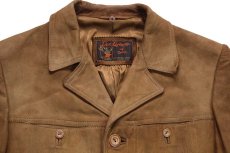 画像3: 70s Don Lorenzo × ROETAN LEATHERS ディアスキン スエード レザージャケット 茶 40 (3)