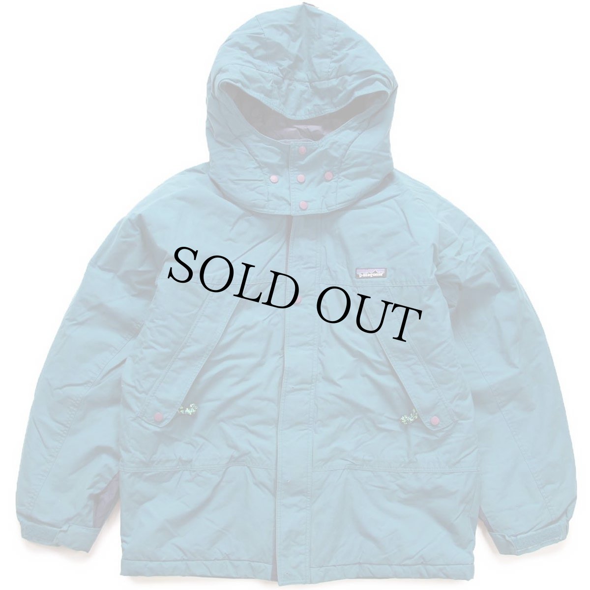 画像1: 90s patagoniaパタゴニア Guide Parka ガイドパーカー フード付き 中綿入り ナイロンジャケット 青緑 KIDS'12 (1)