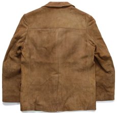 画像2: 70s Don Lorenzo × ROETAN LEATHERS ディアスキン スエード レザージャケット 茶 40 (2)