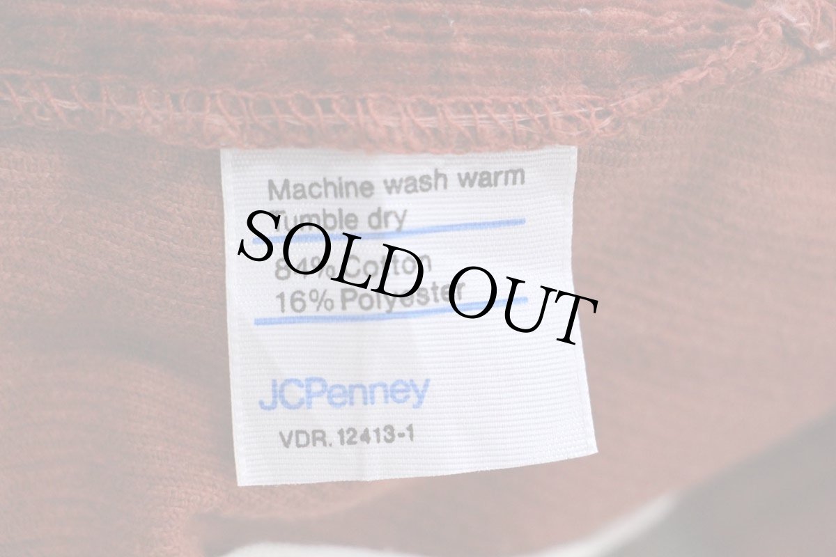 画像6: 70s JCPenney PLAIN POCKETS フレア コーデュロイパンツ 赤茶 W34 (6)