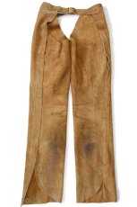 画像1: 60s UNKNOWN スエード レザーチャップス 茶 (1)