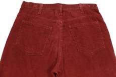 画像5: 70s JCPenney PLAIN POCKETS フレア コーデュロイパンツ 赤茶 W34 (5)