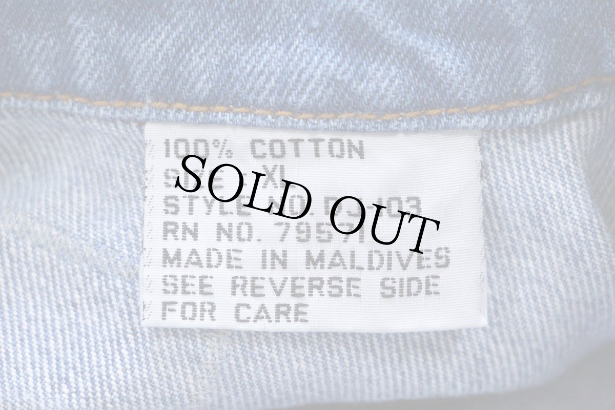 画像5: 90s John Lennon IMAGINE ジョンレノン イマジン アート 刺繍 デニムジャケット 4ポケット XL (5)