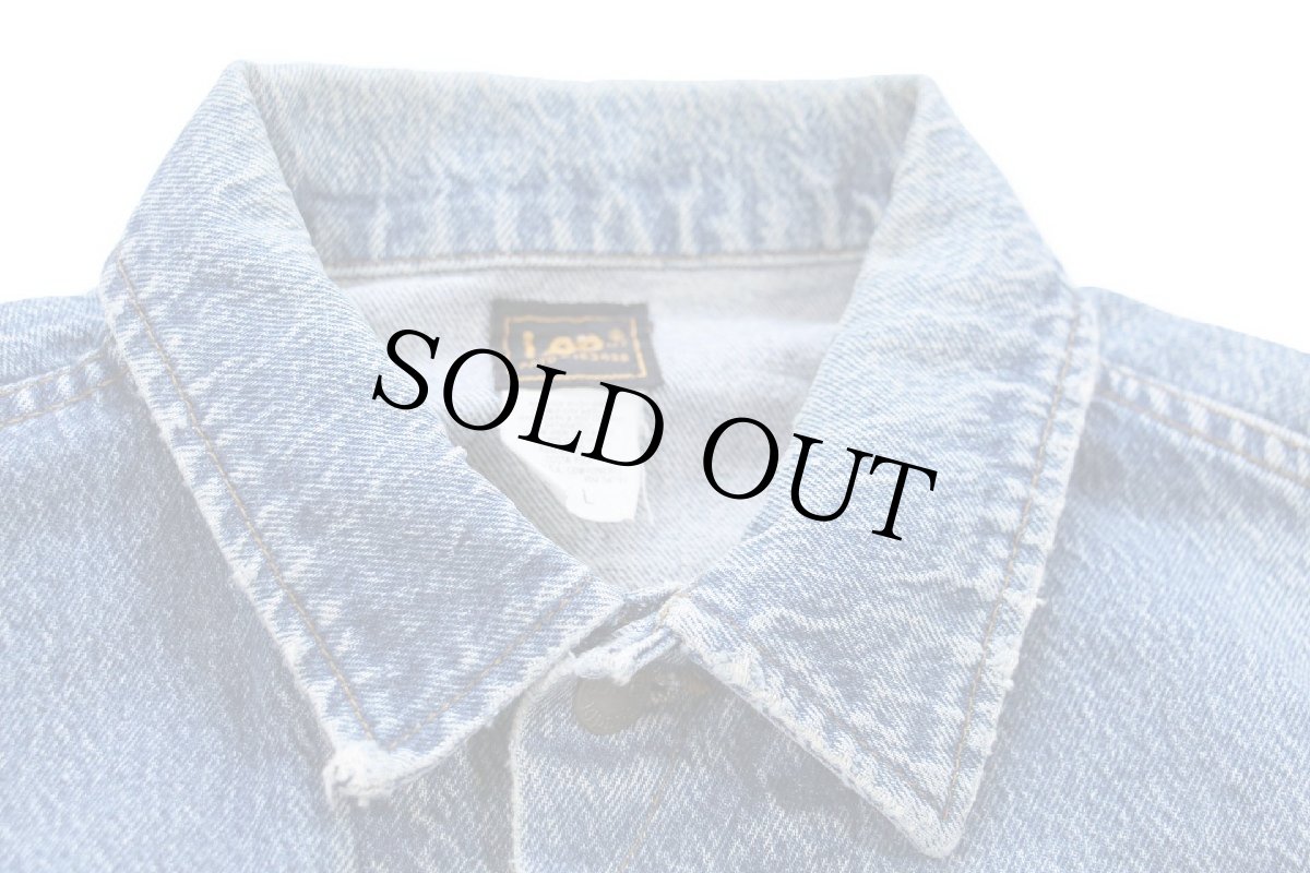 画像7: 90s Leeリー THE MOVIE CHANNEL 刺繍 デニムジャケット 4ポケット 44L (7)