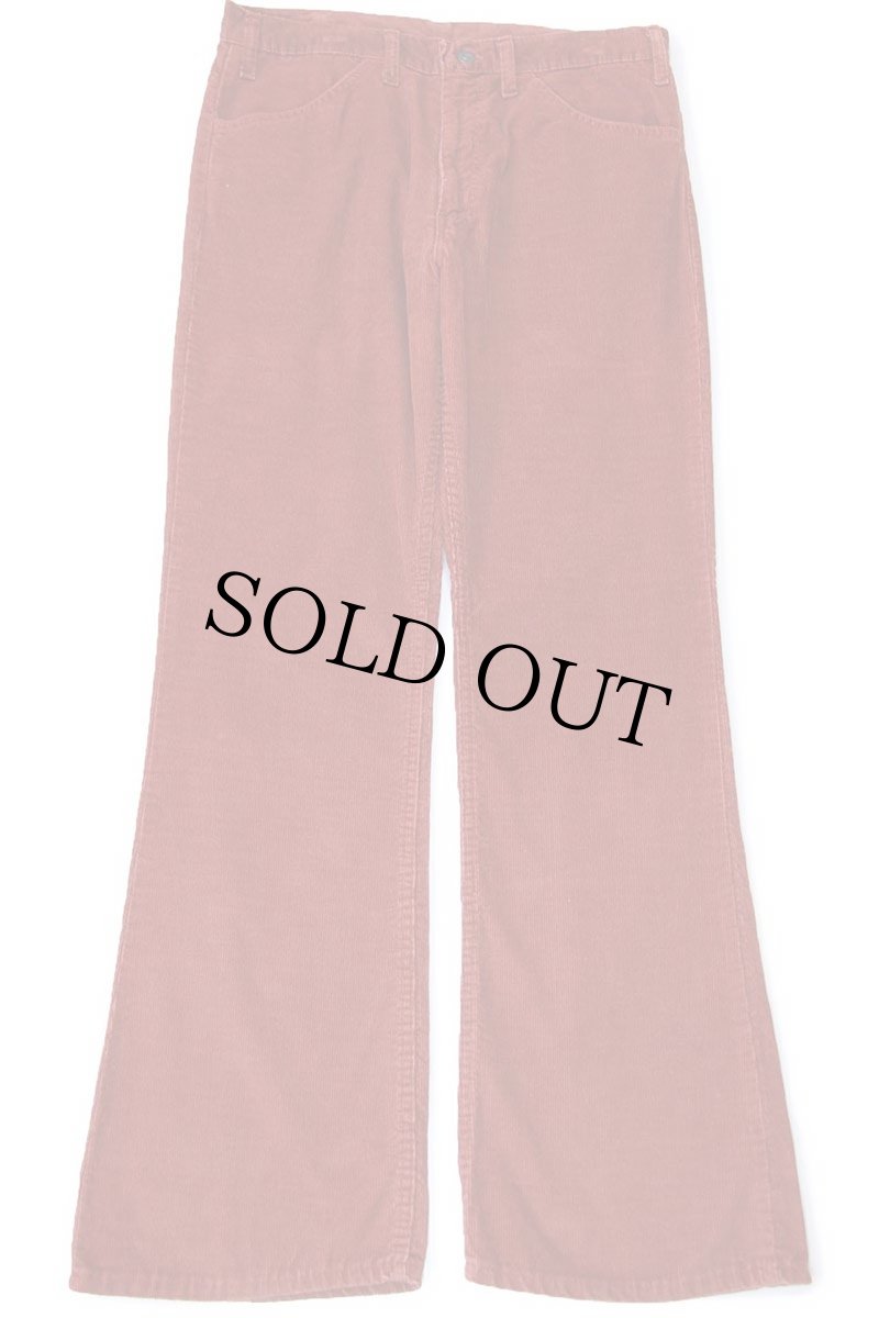 画像2: 70s JCPenney PLAIN POCKETS フレア コーデュロイパンツ 赤茶 W34 (2)