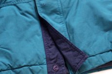 画像7: 90s patagoniaパタゴニア Guide Parka ガイドパーカー フード付き 中綿入り ナイロンジャケット 青緑 KIDS'12 (7)