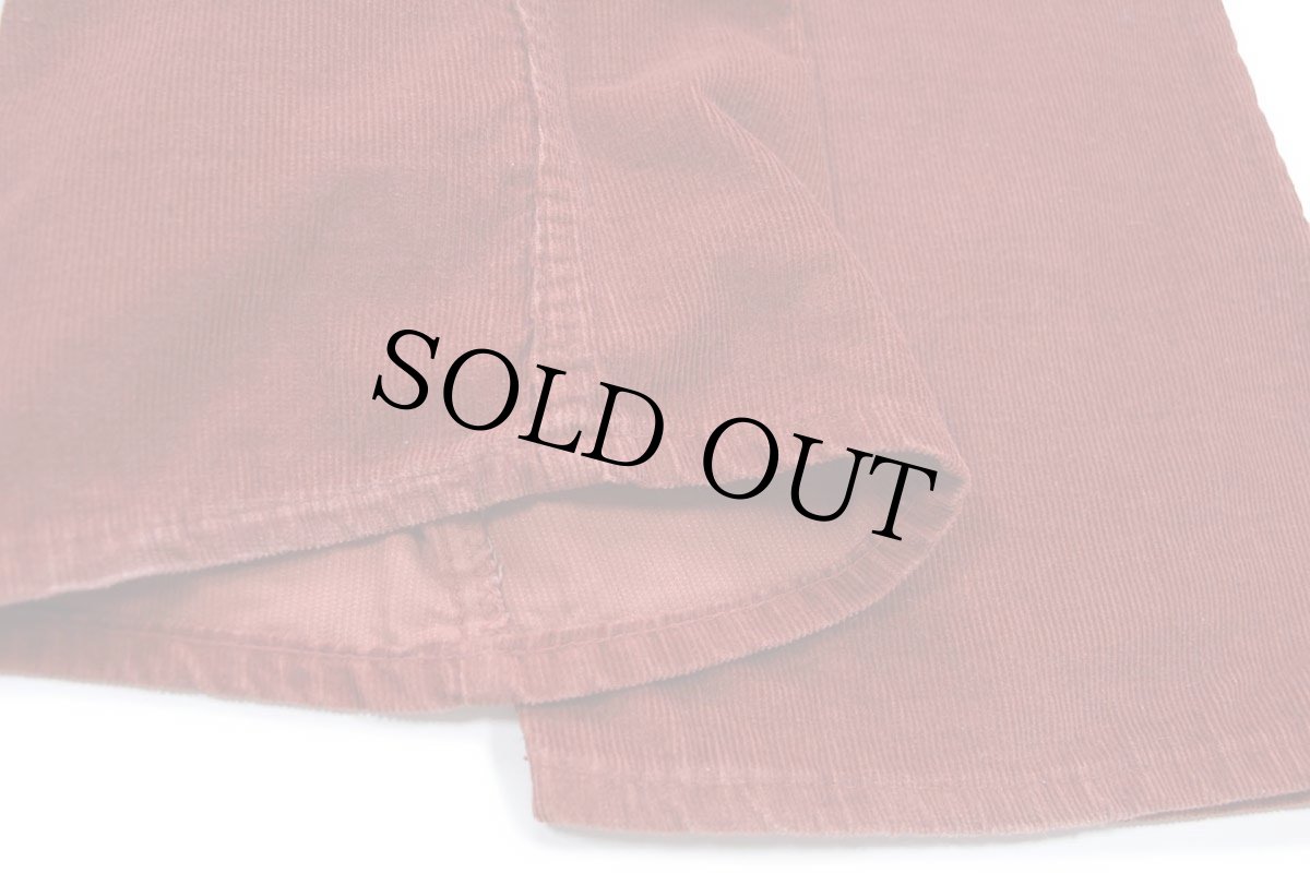 画像8: 70s JCPenney PLAIN POCKETS フレア コーデュロイパンツ 赤茶 W34 (8)