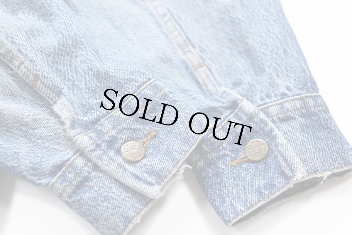 画像9: 90s Leeリー THE MOVIE CHANNEL 刺繍 デニムジャケット 4ポケット 44L (9)