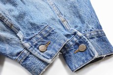 画像9: 90s Leeリー THE MOVIE CHANNEL 刺繍 デニムジャケット 4ポケット 44L (9)