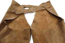 画像3: 60s UNKNOWN スエード レザーチャップス 茶 (3)