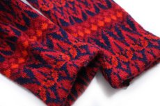 画像6: 70s スウェーデン製 ICELAND JERSEY MODELLER ノルディック柄 ボートネック ウールニット セーター M (6)