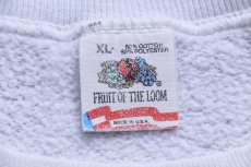 画像5: 80s USA製 星条旗 リボン 発泡プリント スウェット 白 XL (5)