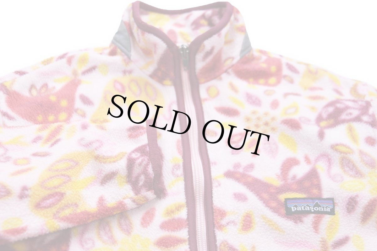 画像3: 00s patagoniaパタゴニア 総柄 マースピアル ハーフジップ プルオーバー シンチラ フリース KIDS' M (3)