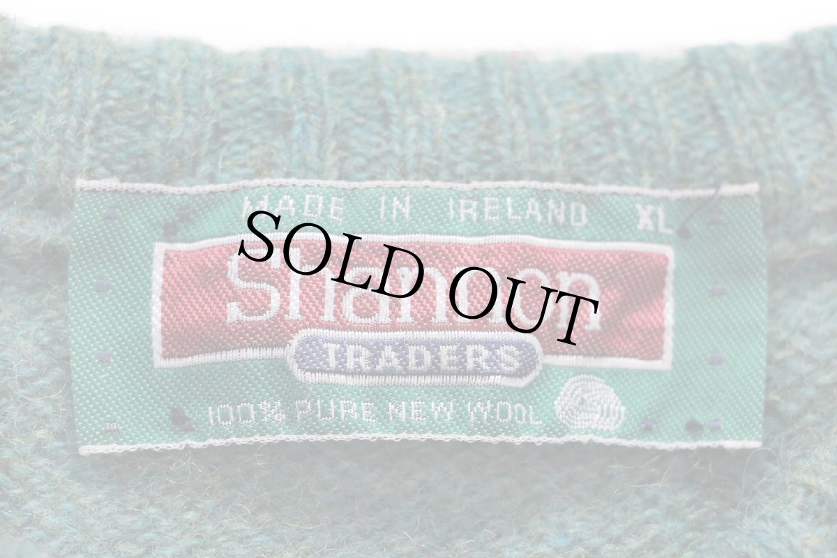 画像4: 80s アイルランド製 Shannon TRADERS アーガイル柄 シェットランド ウールニット セーター XL (4)