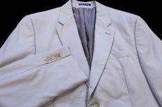 画像3: 90s カナダ製 ラルフローレン × Dillard's 2つボタン ウール テーラードジャケット グレーベージュ 39R★ブレザー (3)