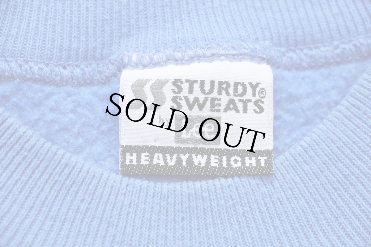 画像4: 90s STURDY SWEATS by Leeリー 無地 スウェット 薄青★ブランク (4)