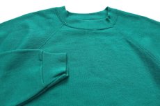 画像3: 90s USA製 TULTEX 無地 スウェット エメラルドグリーン L★ブランク (3)