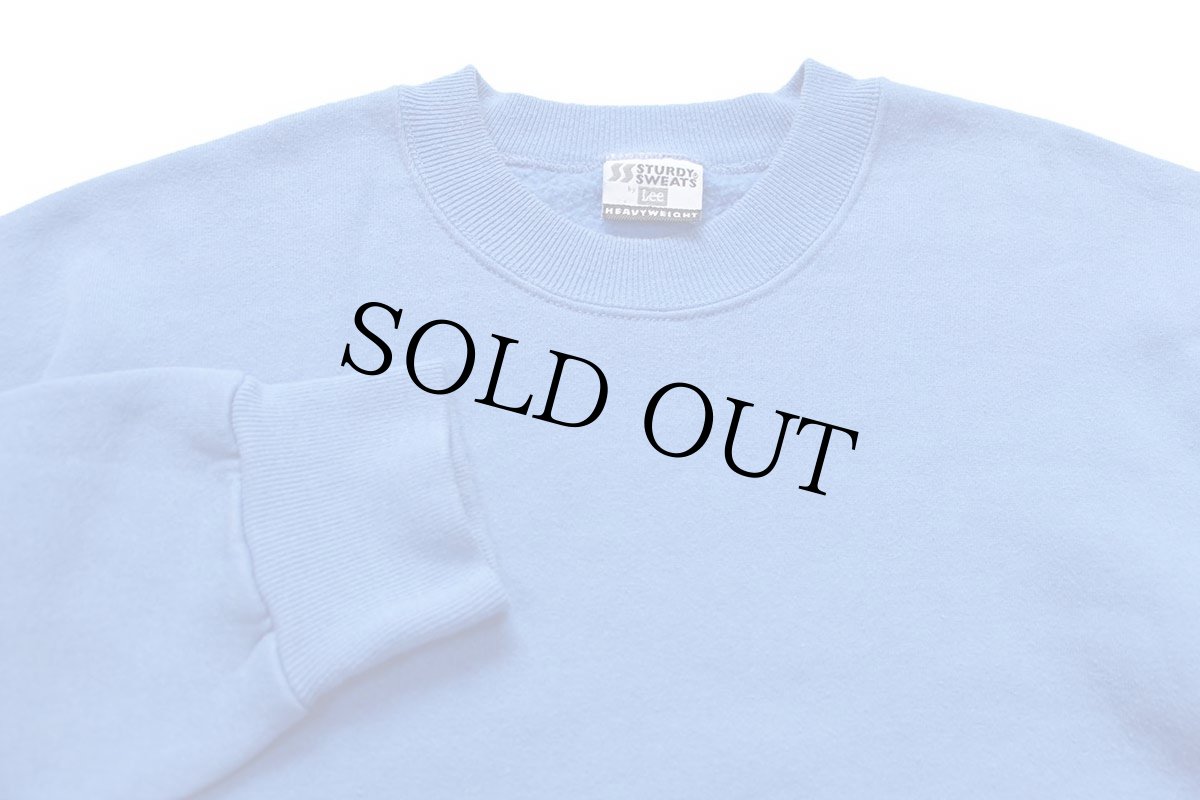 画像3: 90s STURDY SWEATS by Leeリー 無地 スウェット 薄青★ブランク (3)