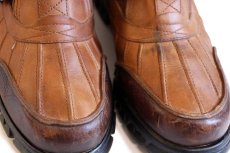 画像10: 90s POLO SPORT ポロ スポーツ ラルフローレン サイドジップ レザーブーツ 茶 10D (10)