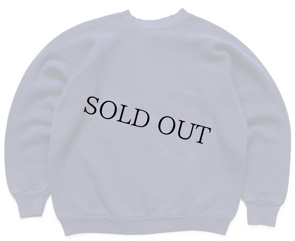 画像2: 80s USA製 FRUIT OF THE LOOM 無地 スウェット 紺 L★ブランク (2)