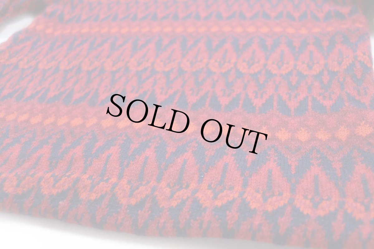 画像5: 70s スウェーデン製 ICELAND JERSEY MODELLER ノルディック柄 ボートネック ウールニット セーター M (5)