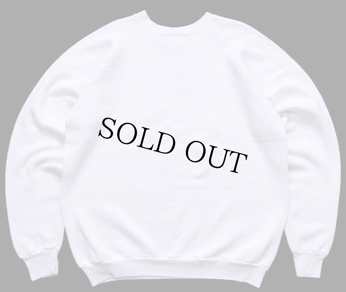 画像2: 80s USA製 星条旗 リボン 発泡プリント スウェット 白 XL (2)