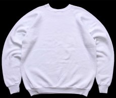 画像2: 80s USA製 星条旗 リボン 発泡プリント スウェット 白 XL (2)