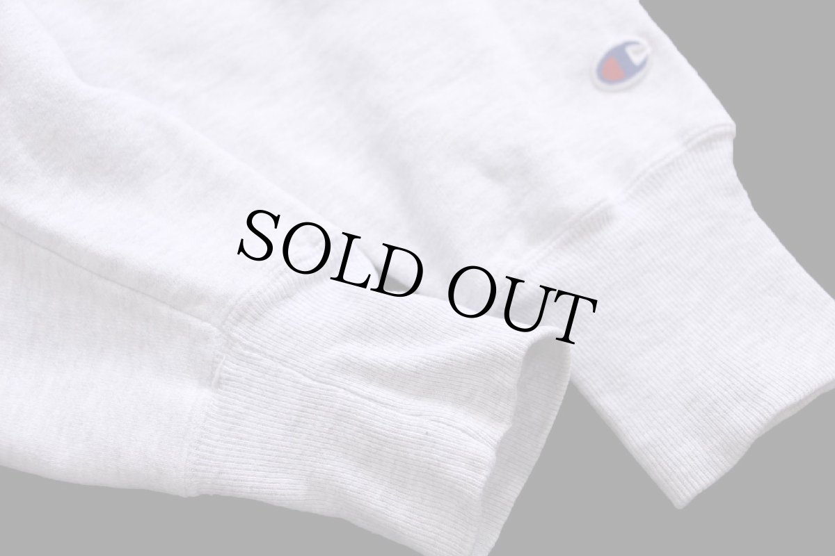 画像6: 00s Championチャンピオン CONCORDIA 35 COLLEGE 三段中抜き 染み込みプリント リバースウィーブ スウェットパーカー 杢ライトグレー L (6)