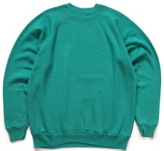 画像2: 90s USA製 TULTEX 無地 スウェット エメラルドグリーン L★ブランク (2)