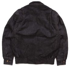 画像2: 00s NRA LIFE MEMBER 薄中綿入り ヌバック レザージャケット 黒 M (2)