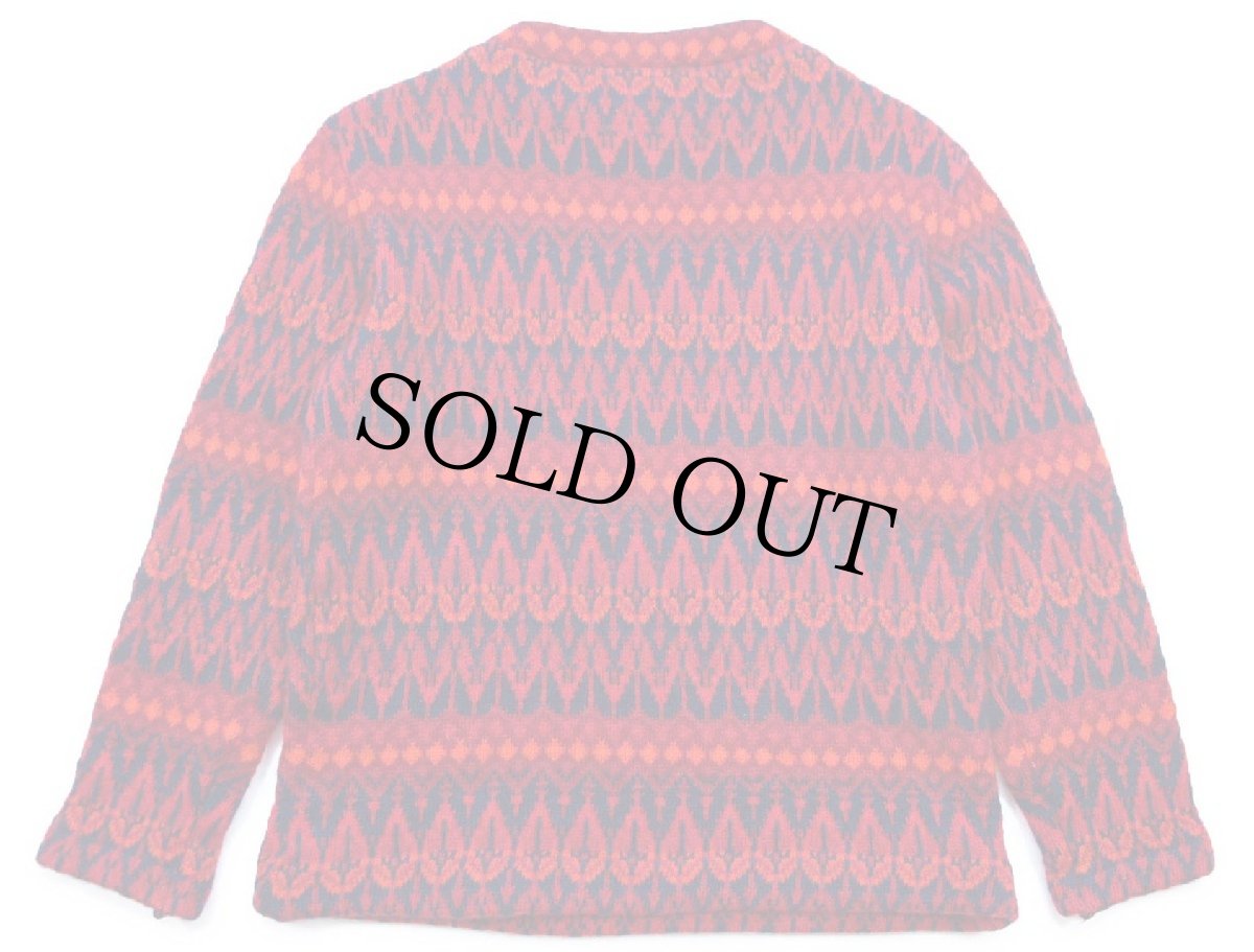 画像2: 70s スウェーデン製 ICELAND JERSEY MODELLER ノルディック柄 ボートネック ウールニット セーター M (2)