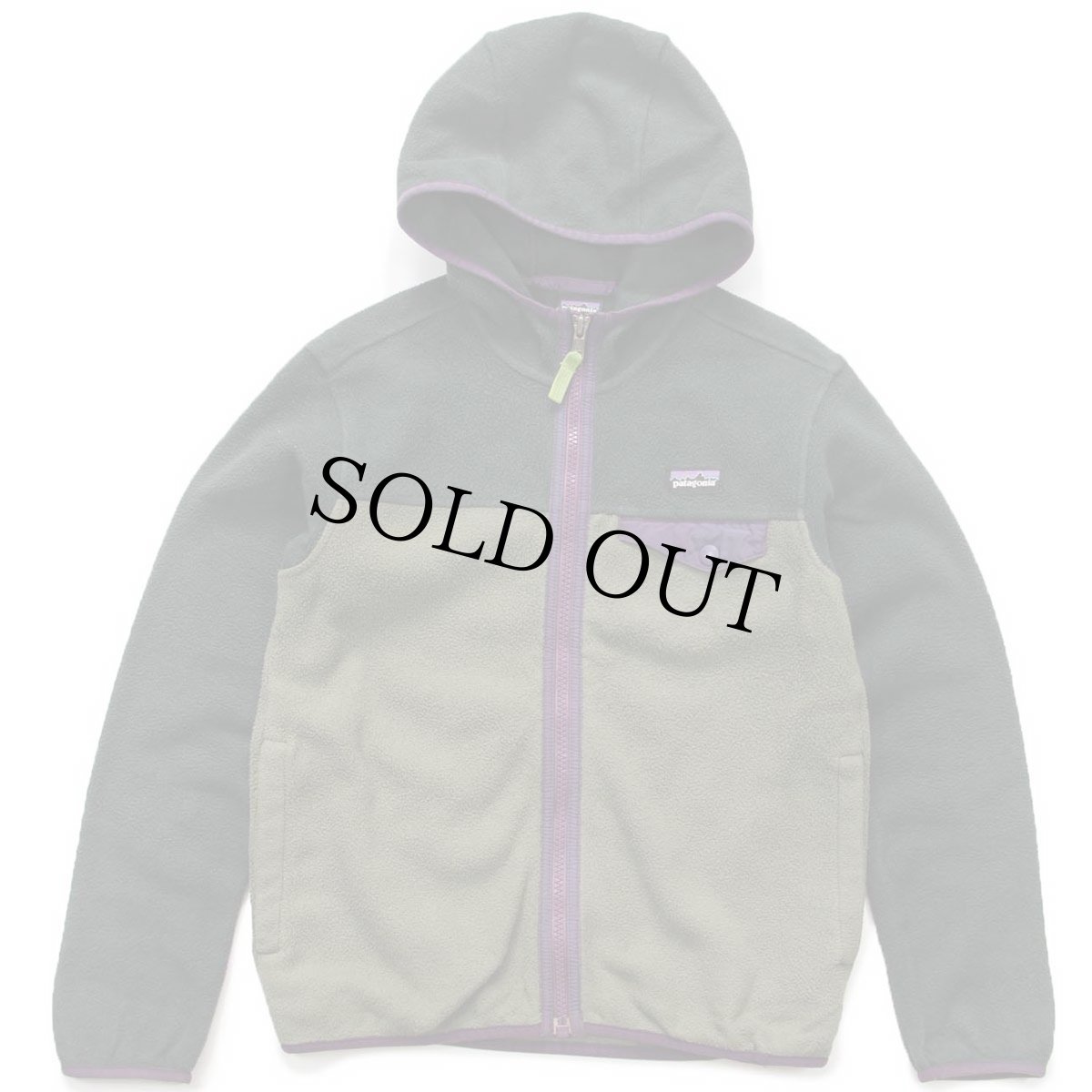 画像1: patagoniaパタゴニア バイカラー シンチラ ライトウェイト フリース スナップT フーディー キッズ S (1)