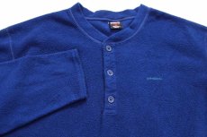 画像3: 90s USA製 patagoniaパタゴニア CAPILENEキャプリーン Expedition Weight Wallace Beery インナー フリース 濃青 XL (3)