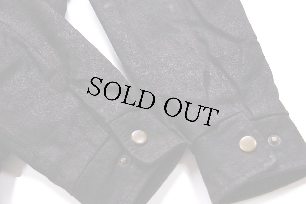 画像8: 00s NRA LIFE MEMBER 薄中綿入り ヌバック レザージャケット 黒 M (8)