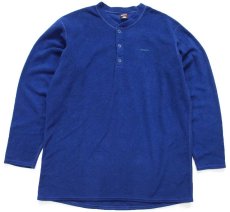 画像1: 90s USA製 patagoniaパタゴニア CAPILENEキャプリーン Expedition Weight Wallace Beery インナー フリース 濃青 XL (1)