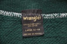 画像4: 80s USA製 Wranglerラングラー 無地 スウェット 緑 L★ブランク (4)