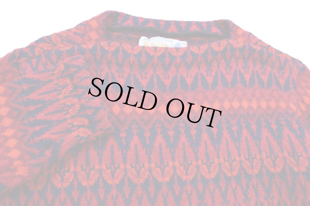 画像3: 70s スウェーデン製 ICELAND JERSEY MODELLER ノルディック柄 ボートネック ウールニット セーター M (3)