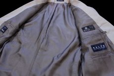 画像5: 90s カナダ製 ラルフローレン × Dillard's 2つボタン ウール テーラードジャケット グレーベージュ 39R★ブレザー (5)