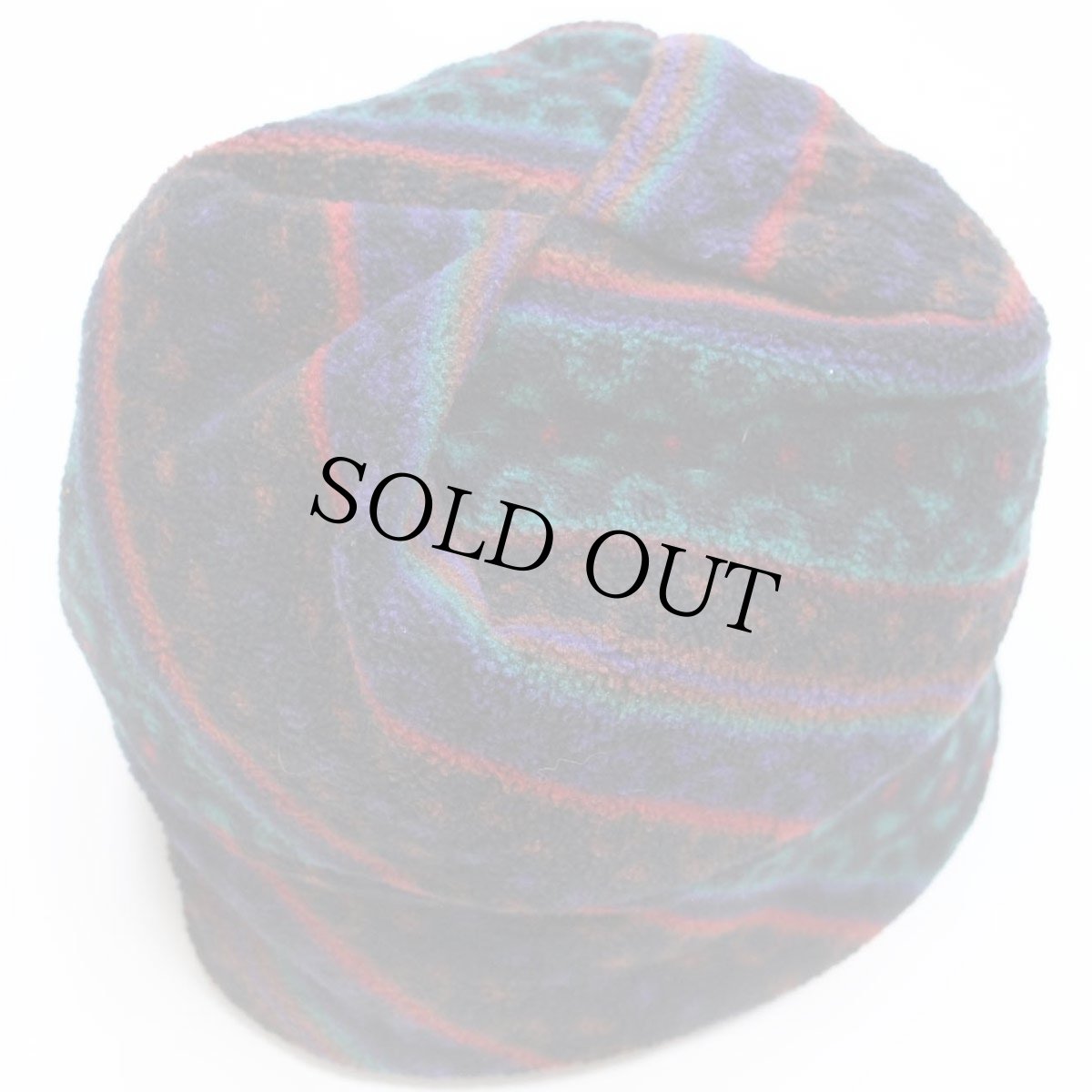 画像3: 90s USA製 EMS ロゴ刺繍 総柄 フリースキャップ (3)